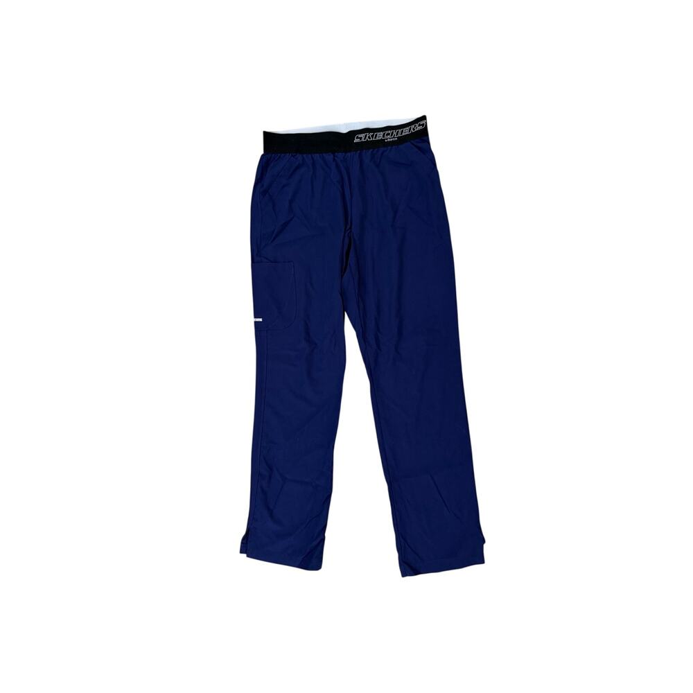Skechers by Barco Womens Medium M Navy Blue Drawstring Scrub Pants Trousers
